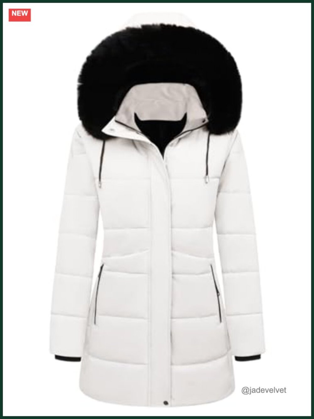 Womens Quilted Puffer Coat Long Parka Jacket Faux Fur Hood Winter Warm
